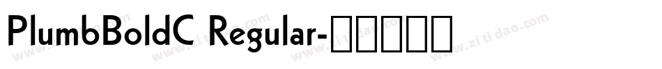 PlumbBoldC Regular字体转换